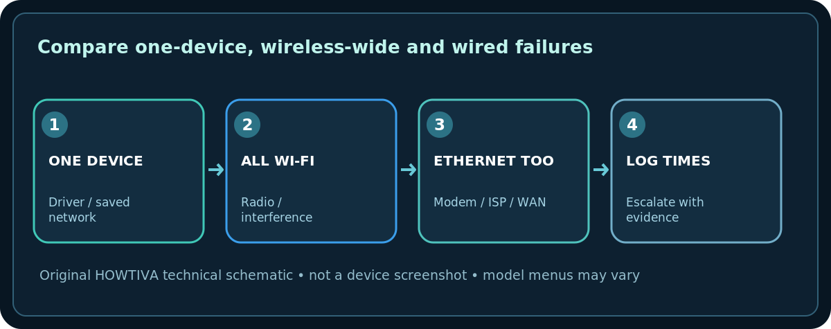 Original technical schematic: Compare one-device, wireless-wide and wired failures