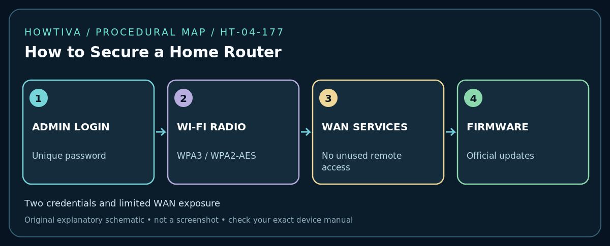 Two credentials and limited WAN exposure