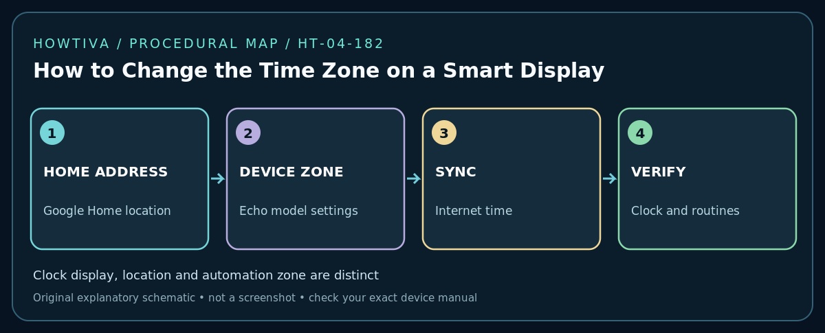 Clock display, location and automation zone are distinct