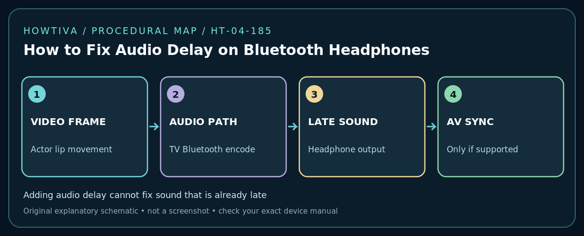 Adding audio delay cannot fix sound that is already late