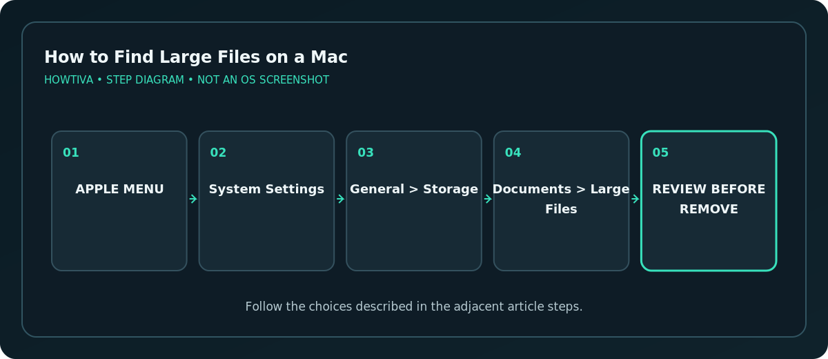 Mac Storage Documents category showing Size review rather than immediate deletion