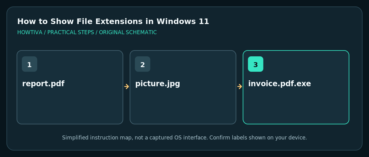 File name comparison where an executable uses double extension