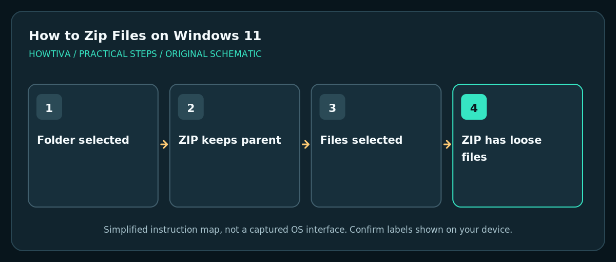 Compare compressing a parent folder with compressing loose files